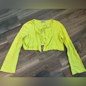 Soda Blu Neon Green Cardigan